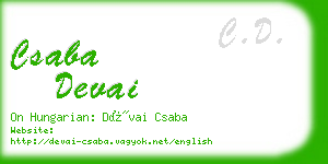 csaba devai business card